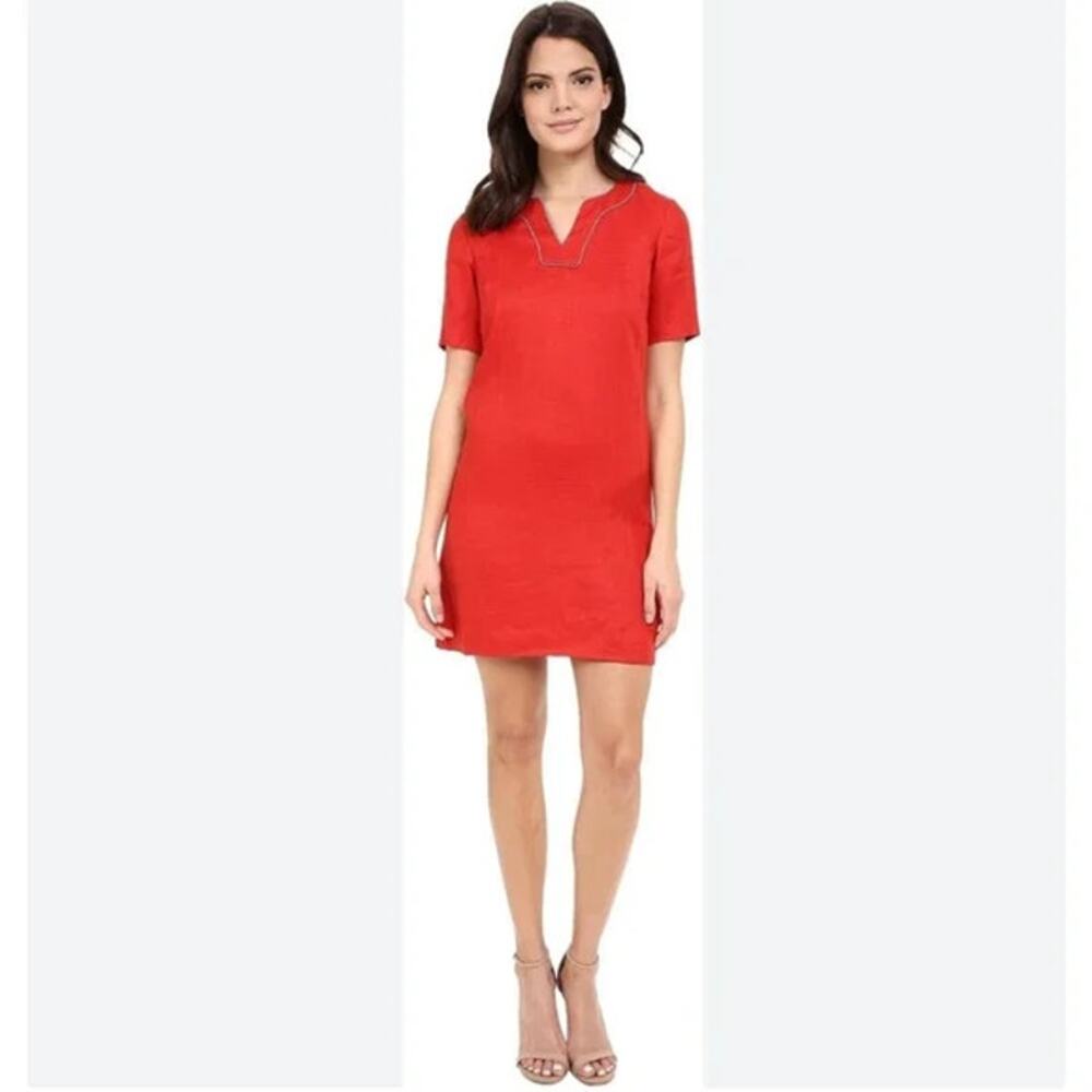NWT Pendleton Lora 100% Linen Short Sleeve Shift Dress Women's 10